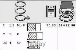 4x Piston Ring Kit For Ford Tvr Escort II Ath Ne Escort Mk II Ath Mahle Original