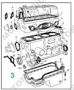 Sealing set engine complete OHC 2.0l 66kW (carburetor engine) Ford Transit MK4