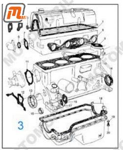 Ensemble complet de joints pour moteur OHC 1,3l Ford Capri MK1 08/72-12/73