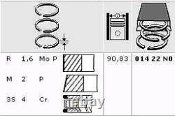 Ensemble de 4 anneaux de piston pour Ford N4a/n4b/n4i/ne5/nej/nel/nes/net/nr2/nra/nrb/nrd 2.0l