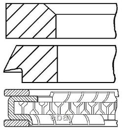 Ensemble de 4 segments de piston pour Ford NEENEGNEKNEPOHCTL20HE/G/K/N/P/RNENER4RC 2.0L 4 cylindres