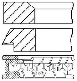 Ensemble de segments de piston de moteur Goetze Engine 08-206600-00 4pcs P Std Nouvelle pièce de rechange OEM