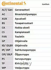 Kit de courroie de distribution Ct687k1 / kit de courroie de distribution Contitech neuf de remplacement OE