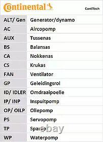 Kit de courroie de distribution Ct687k1 / kit de courroie de distribution Contitech neuf de remplacement OE