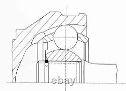 Kit de joint de transmission d'arbre de transmission CV 21561 Extrémité arrière droite gauche côté roue Spidan